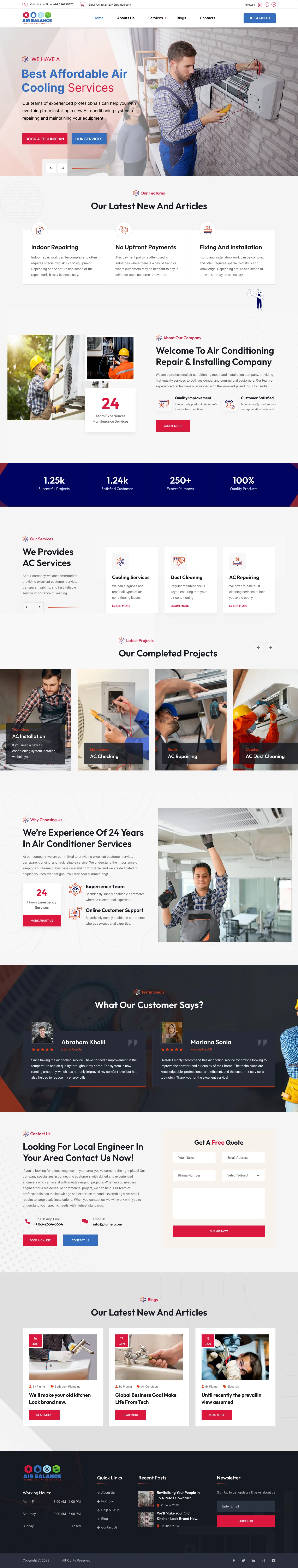 Engineering corporate website design showcase